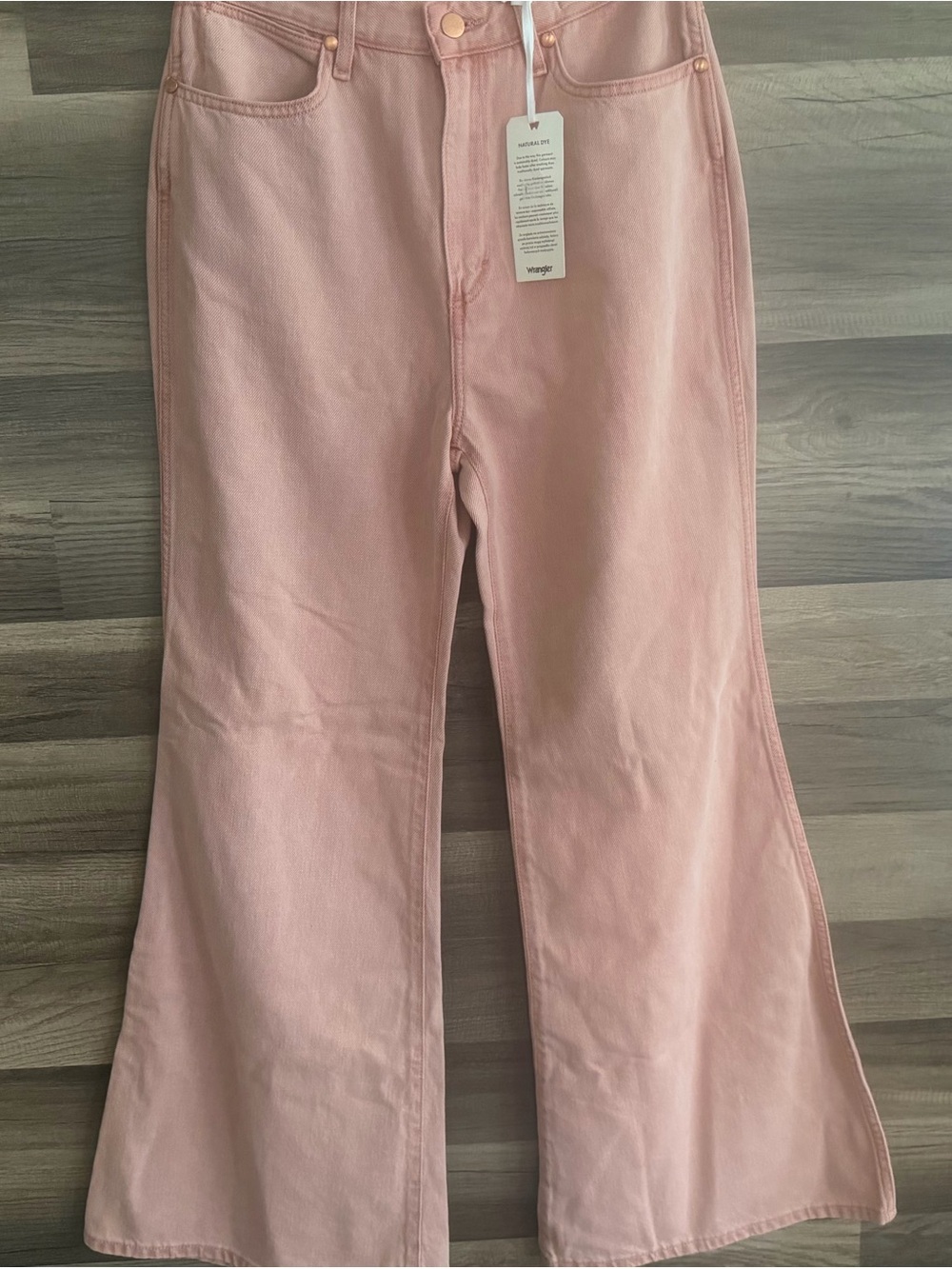 Wrangler Pink Flare Wide-Leg Jeans